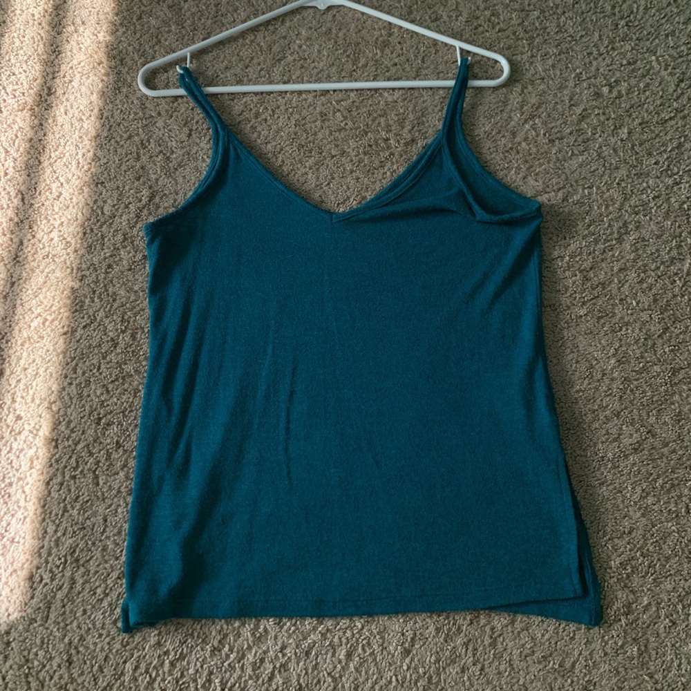 darkish blue tank top